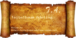 Teitelbaum Adelina névjegykártya
